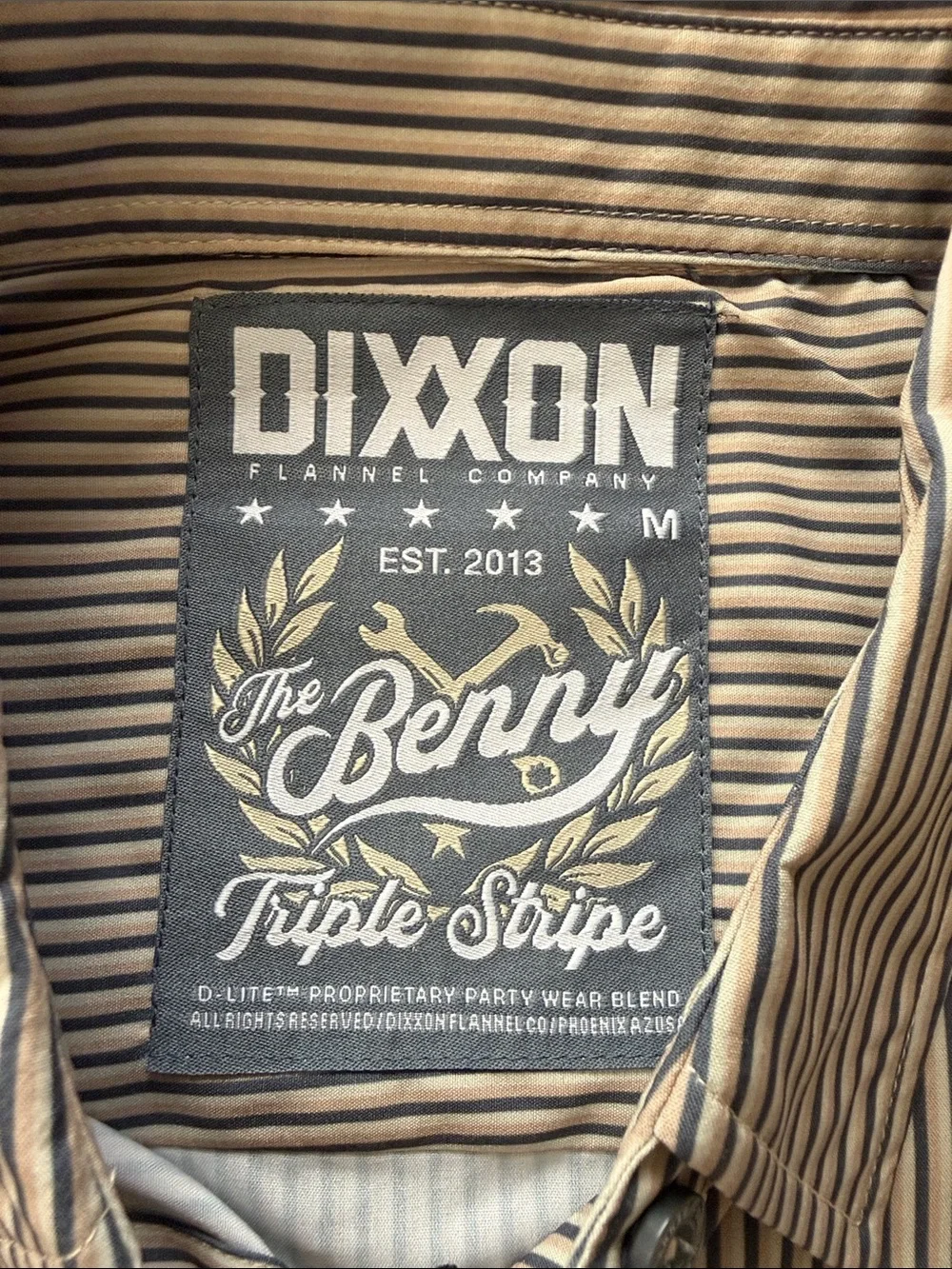 Women’s DIXXON “The Benny” Short-Sleeve Striped Button-Down Shirt - NWT! - Picture 3 of 3